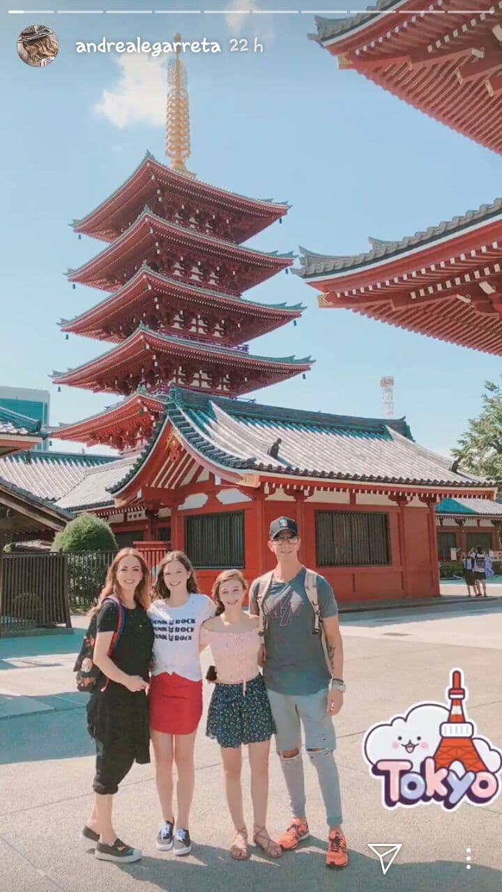 Japón fue el país elegido donde la familia Rubín Legarreta se escapó para vacacionar.