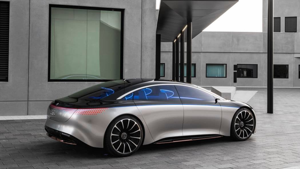 Mercedes-Benz Vision EQS presentado en el Auto Show de Frankfurt 2019.