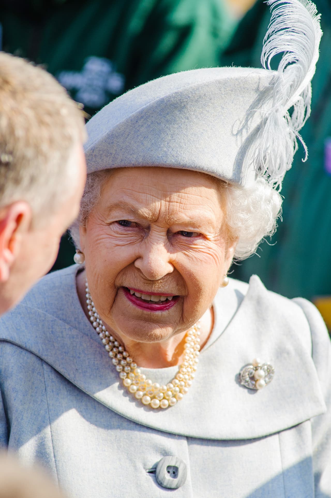 La monarca de 89 años en el evento del zoo.