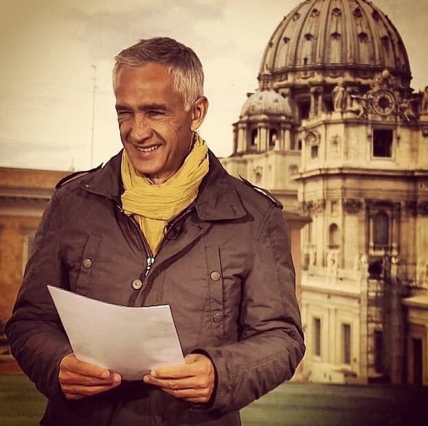 En el Vaticano, cubriendo la renuncia de Benedicto XVI, en 2013.