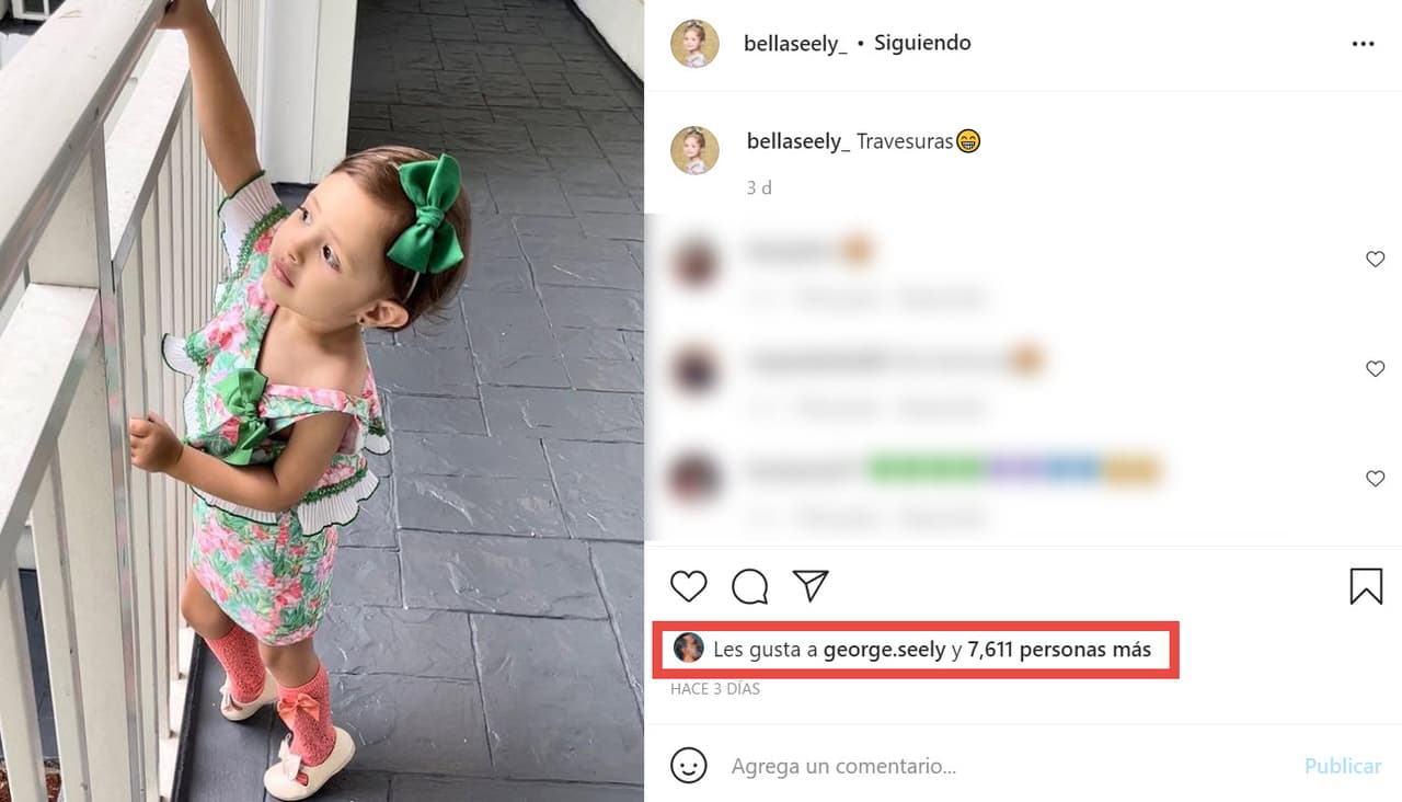 Seely también se mantiene al pendiente de las redes sociales de su hija y reacciona con 'me gusta'.
<br>