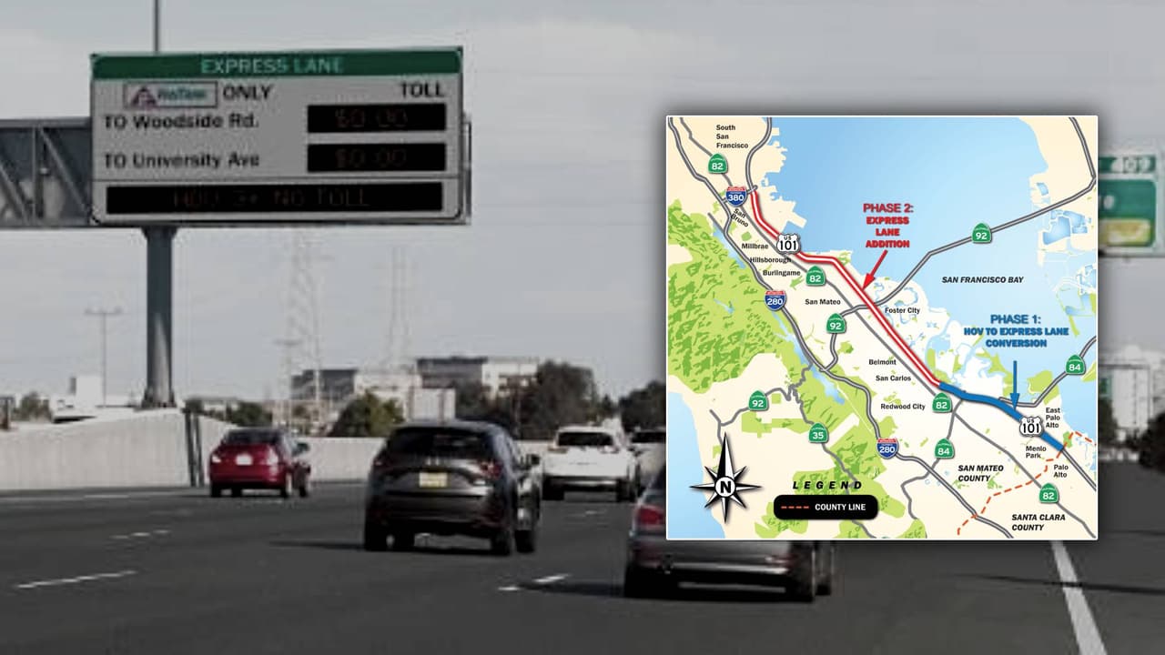 Abren los nuevos carriles de cuota FasTrak en la autopista 101, pero nadie sabe cuánto costarán exactamente