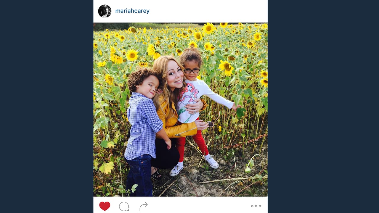 "#AutumMoments" de Mariah Carey con sus mellizos Morrocan y Monroe.