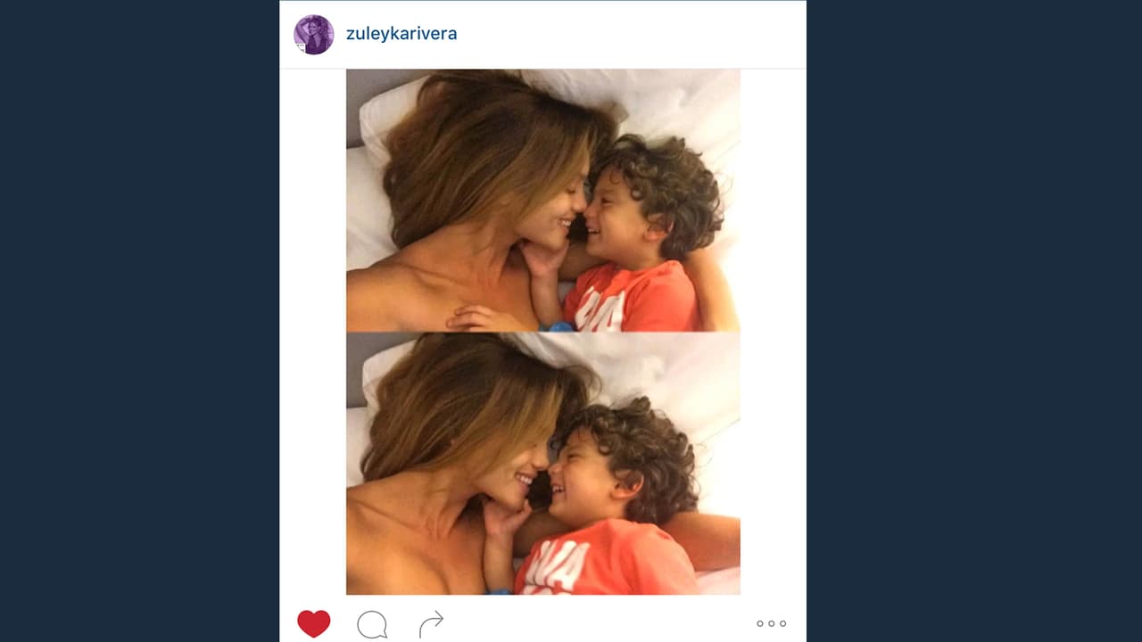 "You are my sunshine, my only sunshine, you make me happy when skies are grey" Zuleyka es una mamá muy dulce.