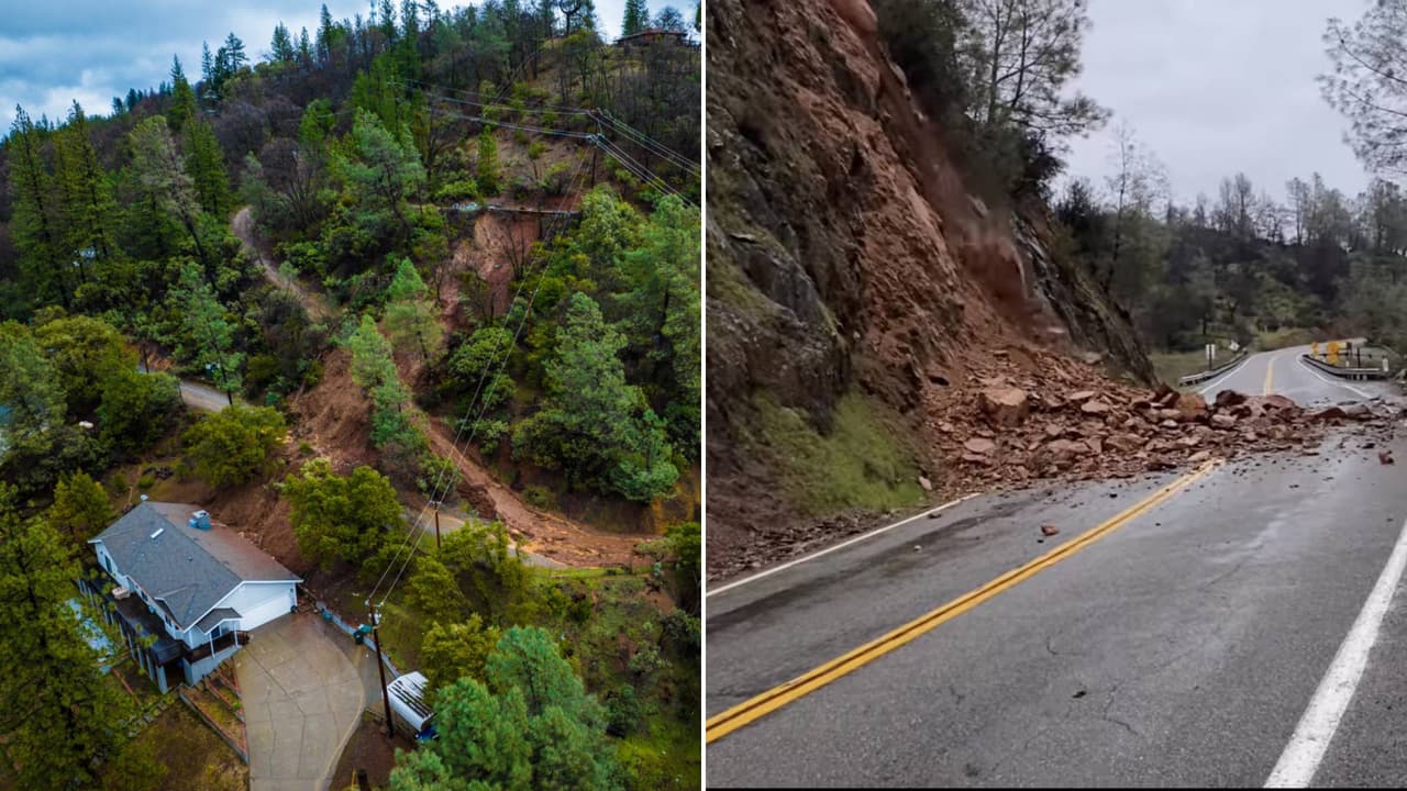 Deslaves bloquean caminos en el condado de Placer y hay alertas de evacuación
