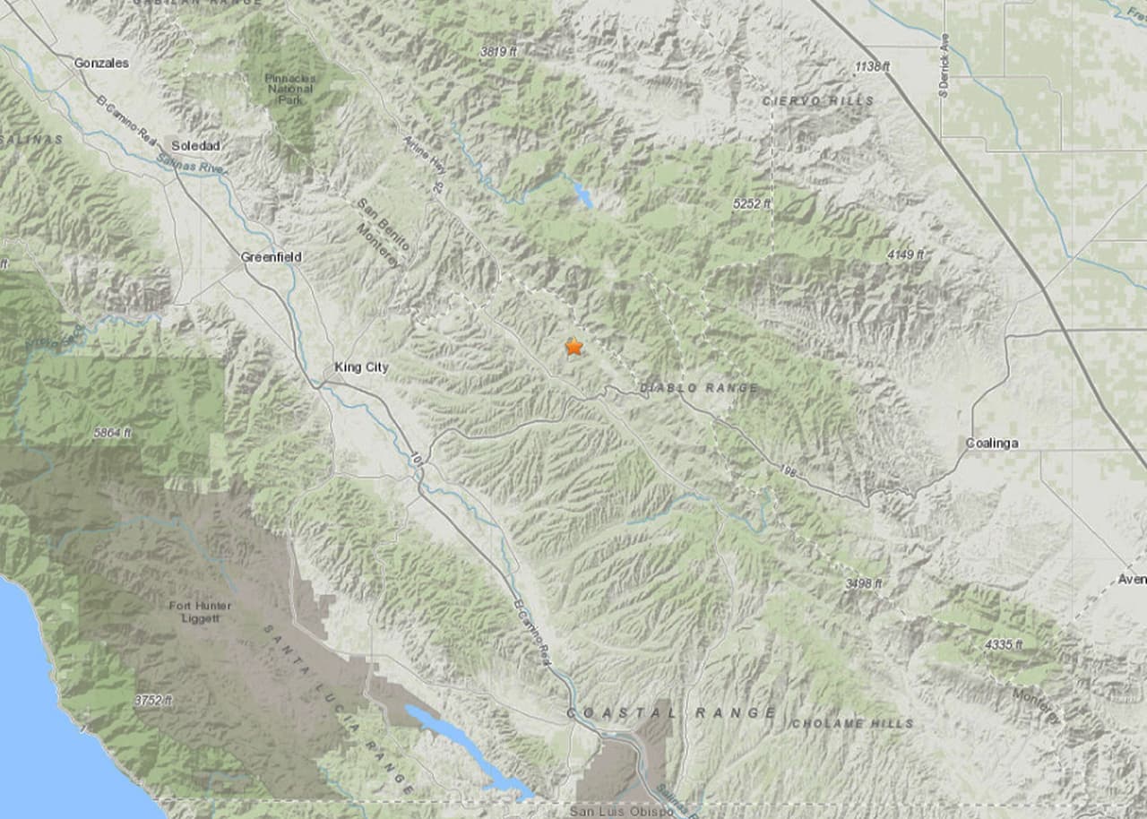 Un sismo de 3.4 se sintió al oeste de Coalinga
