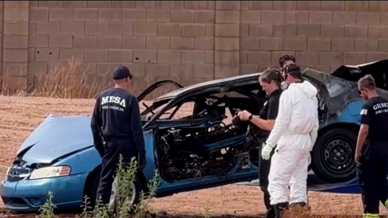 Hallan a persona sin vida tras incendio de vehículo en Gilbert, Arizona