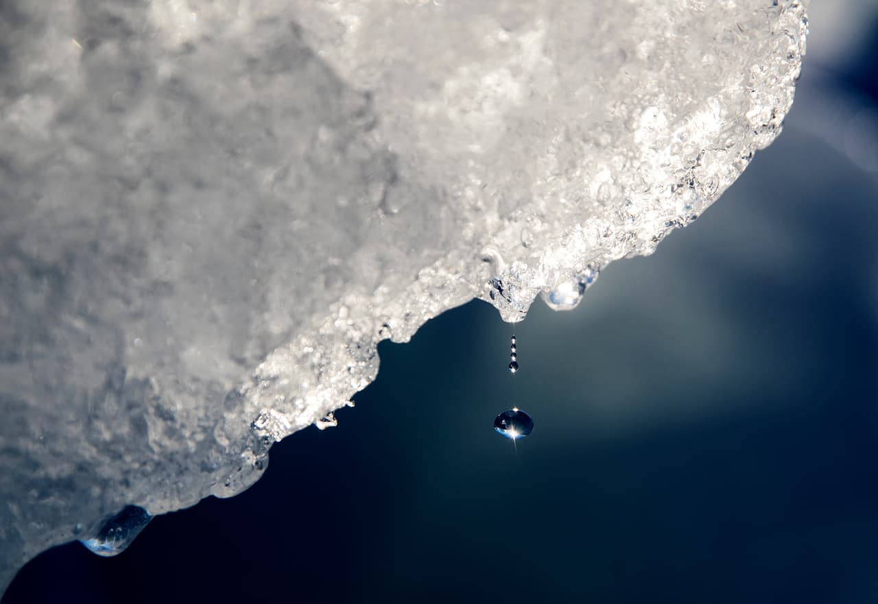 Una gota de agua cae de un iceberg que se derrite cerca de Nuuk, en el suroeste de Groenlandia, en 2017.
<br>
<br>Según el estudio, el nivel del mar podría subir casi un pie más para fines de siglo.
<br>
<br>La capa de hielo de Groenlandia tiene más de 656,000 millas cuadradas de tamaño y si se derritiera por completo el nivel del mar global aumentaría unos 20 pies (unos seis metros).
<br>
<br>
<a href="https://www.univision.com/noticias/medio-ambiente/fotografias-interactivas-como-desaparecen-los-glaciares-de-los-alpes-por-el-cambio-climatico"><u>Vea aquí la desaparición de los glaciares de los Alpes por el cambio climático</u></a>
<br>