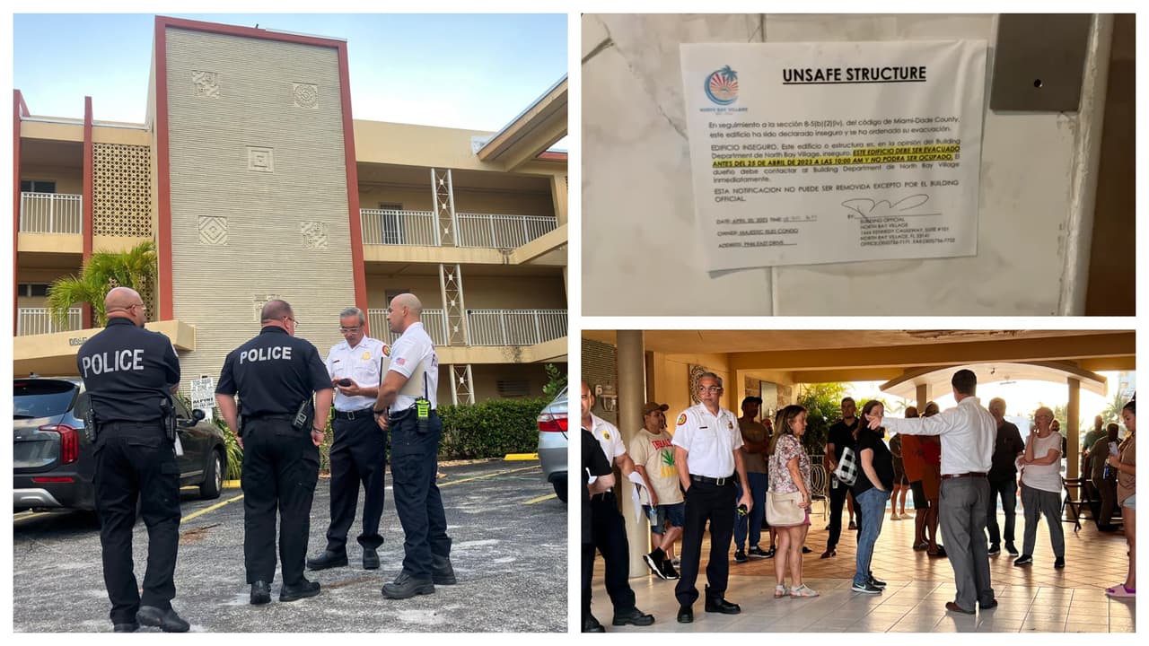 Ordenan la evacuación de un edificio de North Bay Village tras ser declarado con estructura insegura