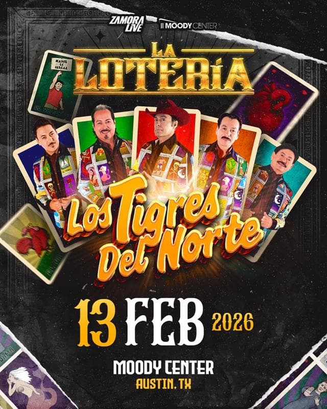Los Tigres del Norte llegan al Moody Center y tu puedes ganar tus boletos!!