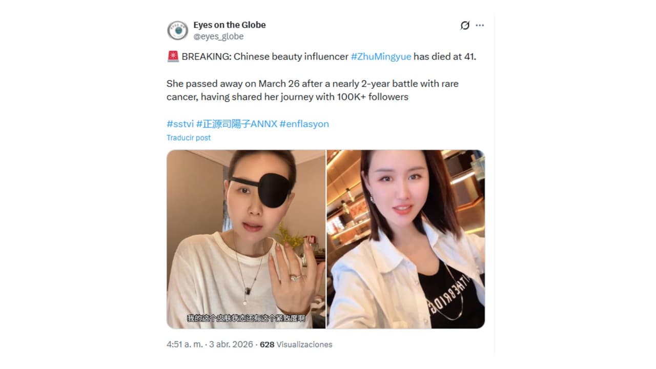La ‘influencer’ de belleza Zhu Mingyue murió a los 41 años