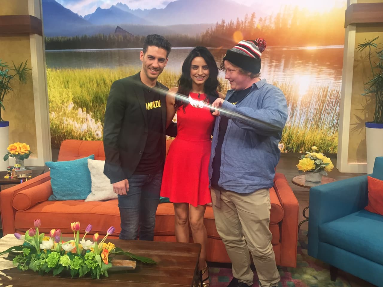 Los actores se divirtieron de lo lindo y no paraban de reír, incluso cuando posaban para la foto.