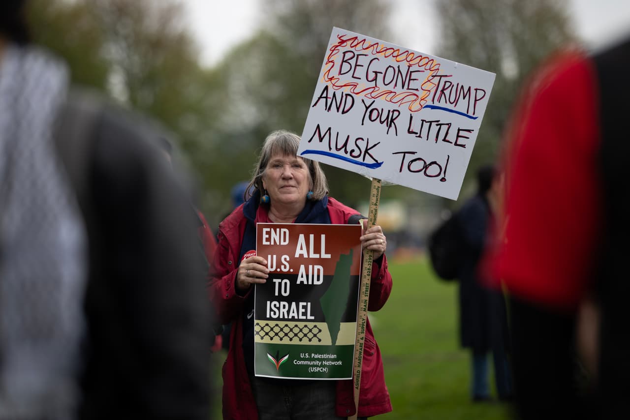 Protestas el 1 de mayo de 2025, en Chicago, Illinois. Más de mil programadas en todo el país.
<br>
