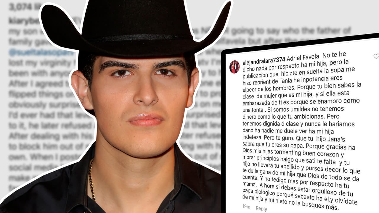 La modelo que alega espera un hijo de Adriel Favela no quiere saber del cantante