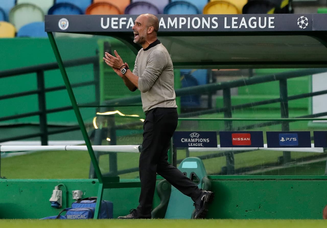 Los pupilos de Pep ‘asfixiaban’ al conjunto francés al final de la primera mitad.