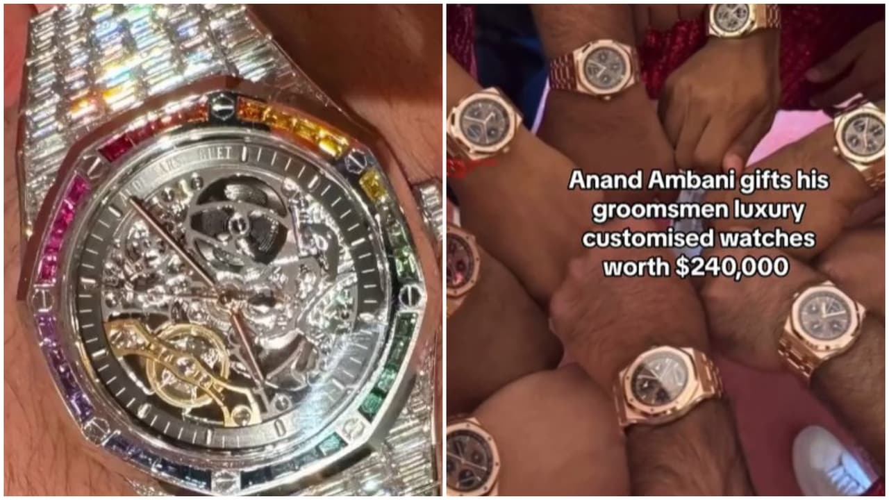 Amant Ambani usó costosos relojes de la marca Audemars Piguet.