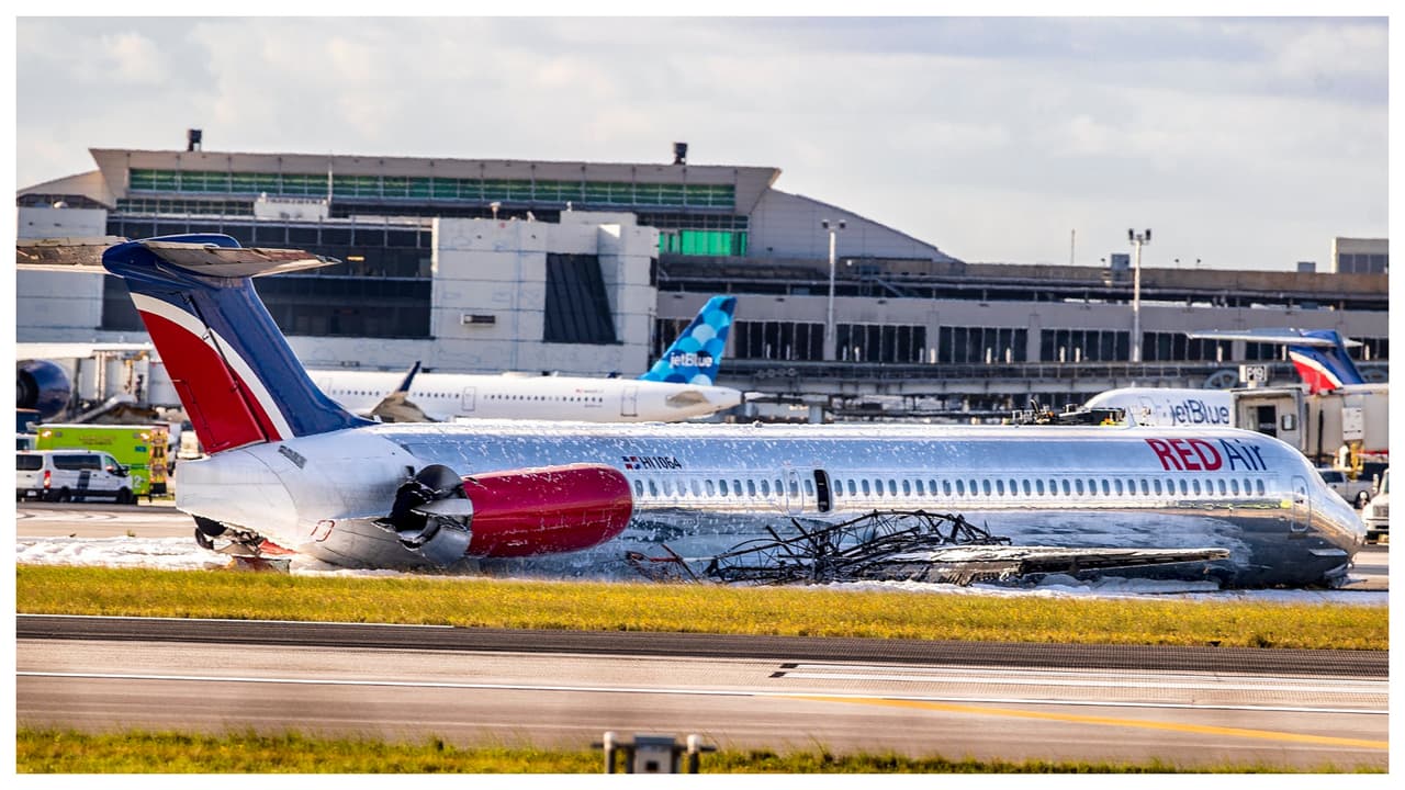 Esto es lo que sabemos de RedAir, la aerolínea del avión que se incendió al aterrizar en Miami