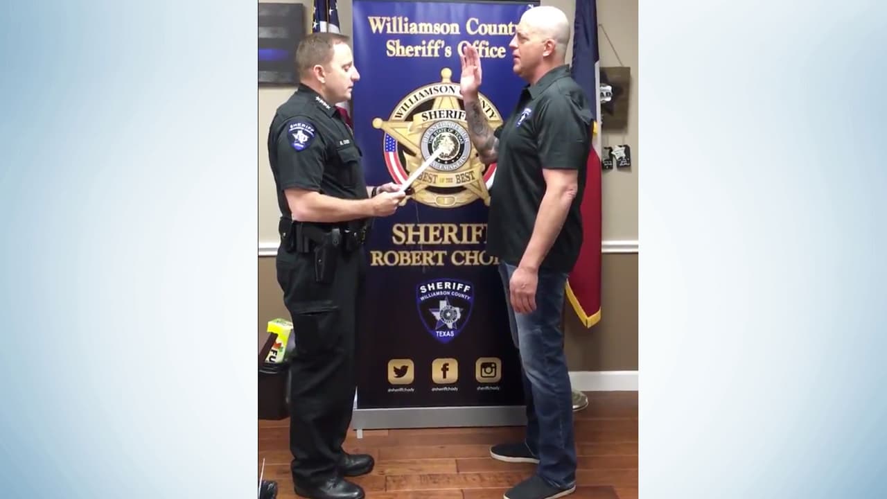WWE star was sworn in as a Texas deputy