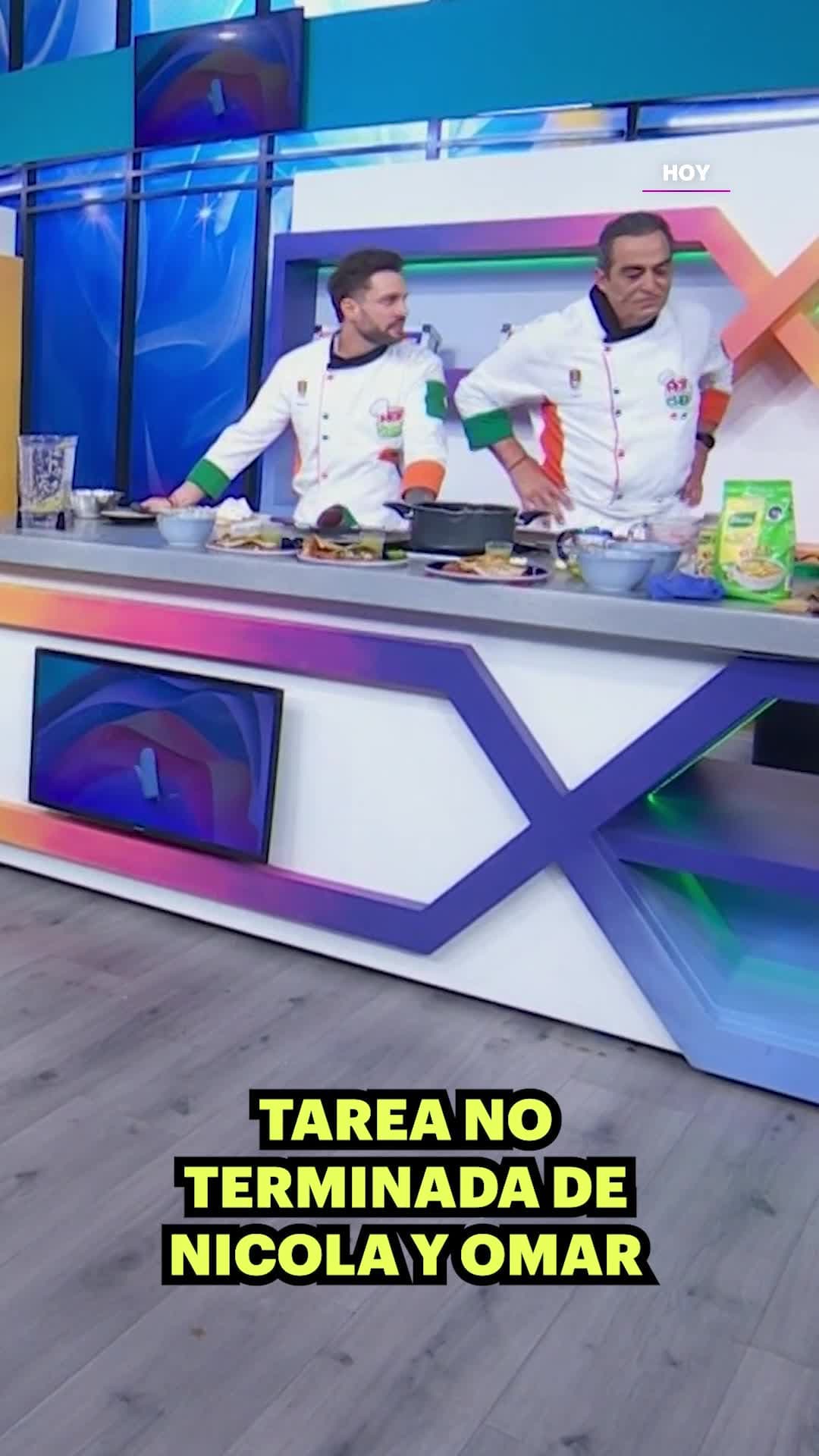 Nicola Porcella y Omar Fierro no terminan la receta de Hoy soy el Chef