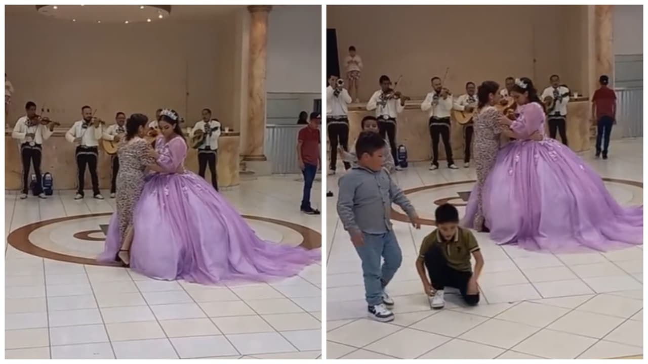 Niños invaden la pista durante vals de quinceañera y ella enfurece: video causó polémica