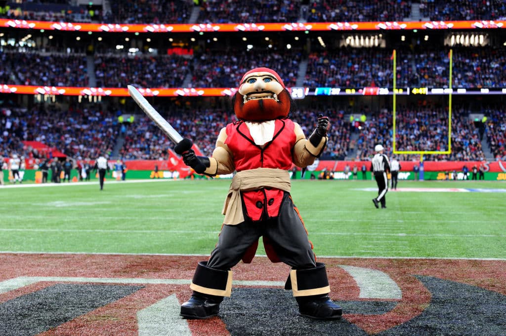 Captain Fear es la mascota de los Tampa Bay Buccaneers.