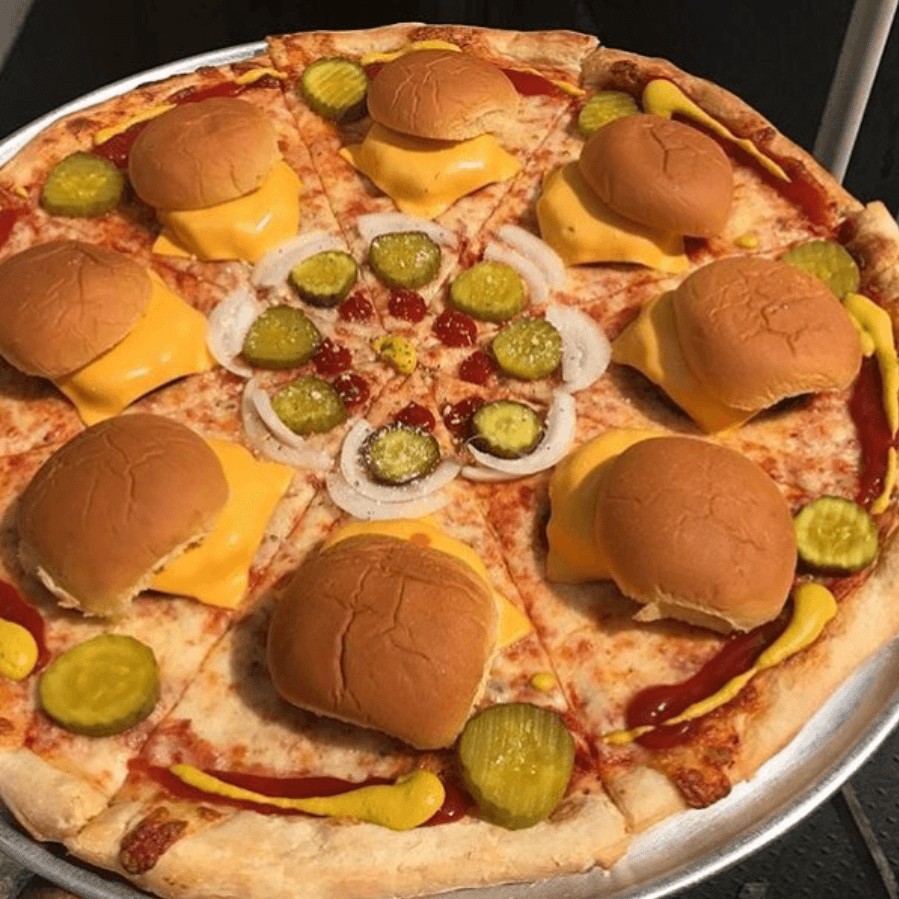 Aunque esta 'Pizza-Hamburguesa' tampoco se ve nada mal.