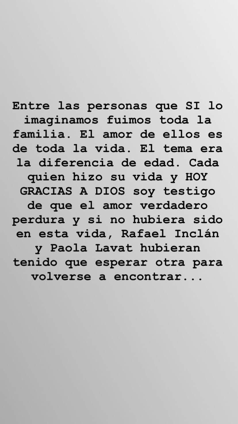Adriana reveló que el amor entre ellos surgió desde hace mucho tiempo, sin embargo, cada quien tomó caminos distintos.
<br>
