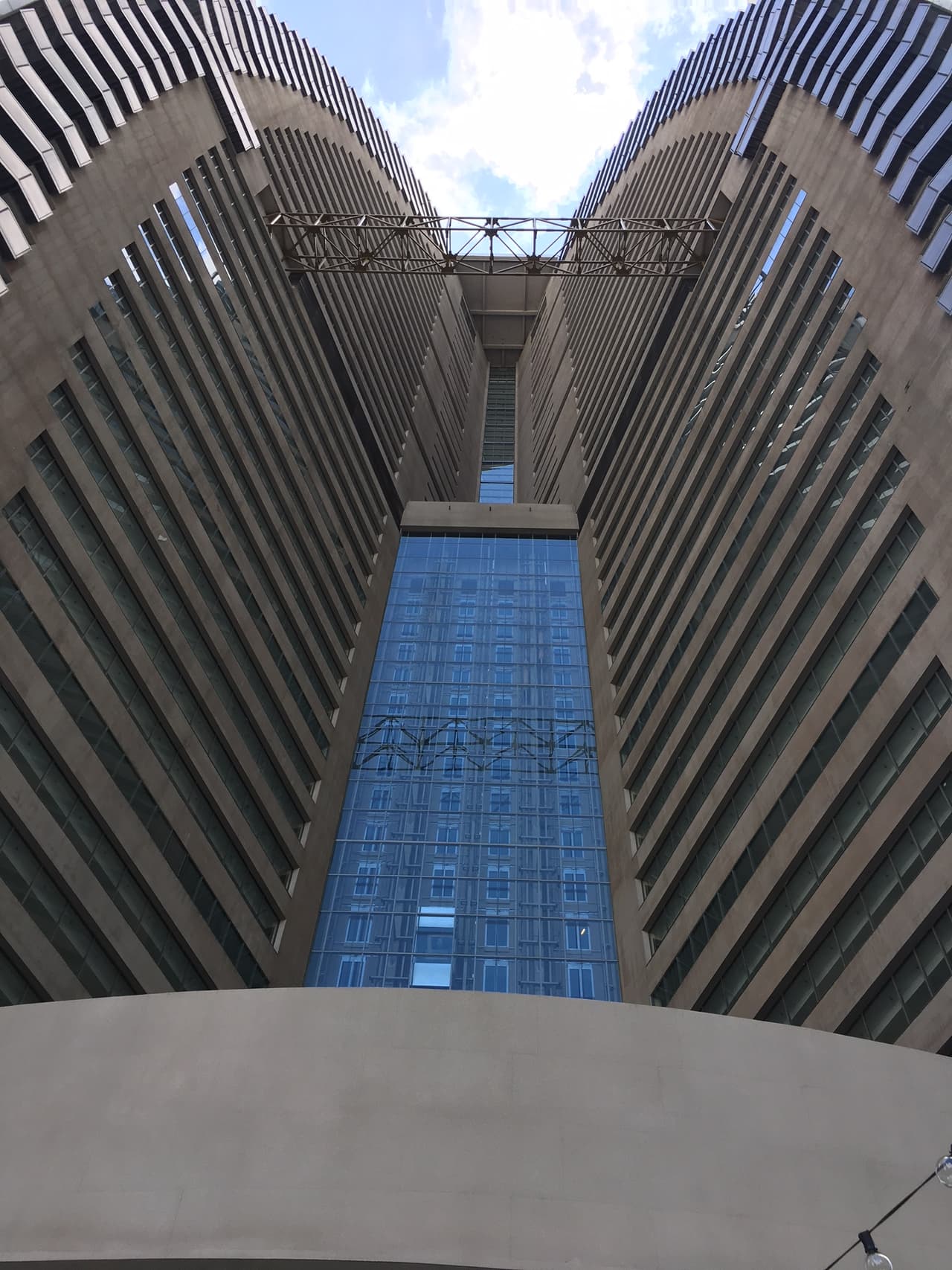 The view from the 14th floor hotel lobby restaurant at Trump Ocean Clun, Panama. Photo by David Adams/Univision