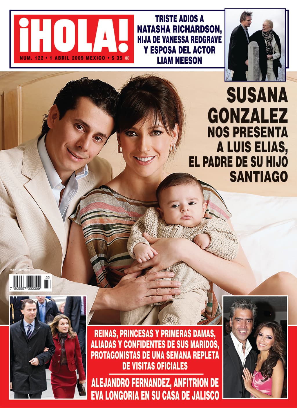 Para terminar con las especulaciones, la actriz presentó a
<b>Luis Elías </b>en la revista ¡Hola!, el padre de su bebé y con quien más adelante tendría a su segunda hija.