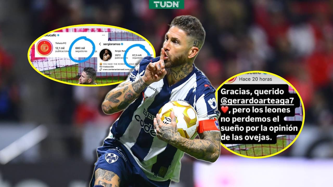 ¡Imperdible! Sergio Ramos mantiene pelea en redes sociales con Toluca