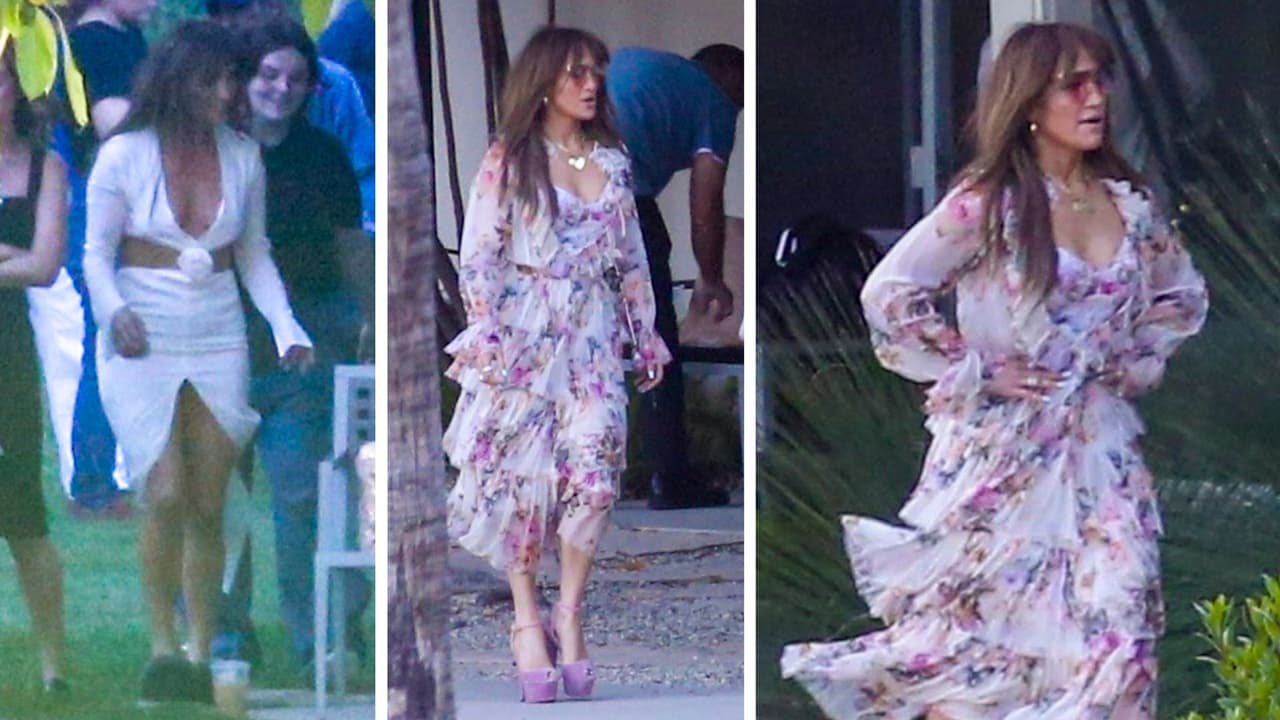 Jennifer López reutilizó un vestido para su sesión de fotos.