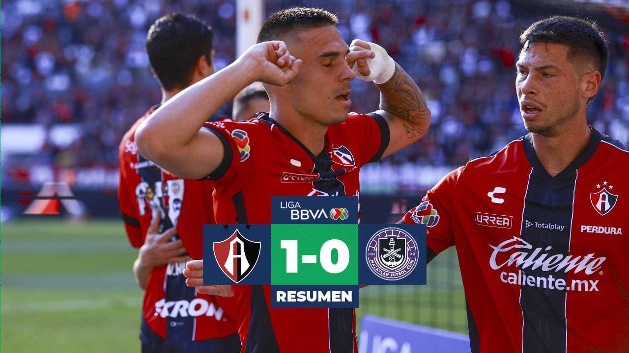 Atlas vence a Mazatlán FC a marcha forzada