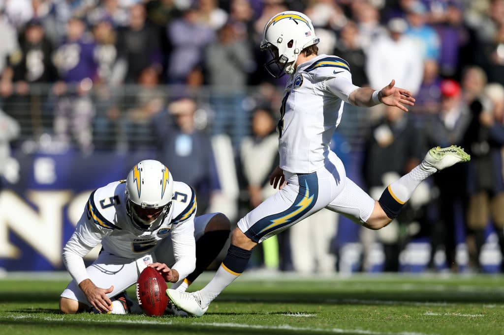 El pateador de los Chargers Michael Badgley conectó un gol de campo de 53 yardas que se convirtió en el segundo más largo en la historia de los Chargers en la postemporada.