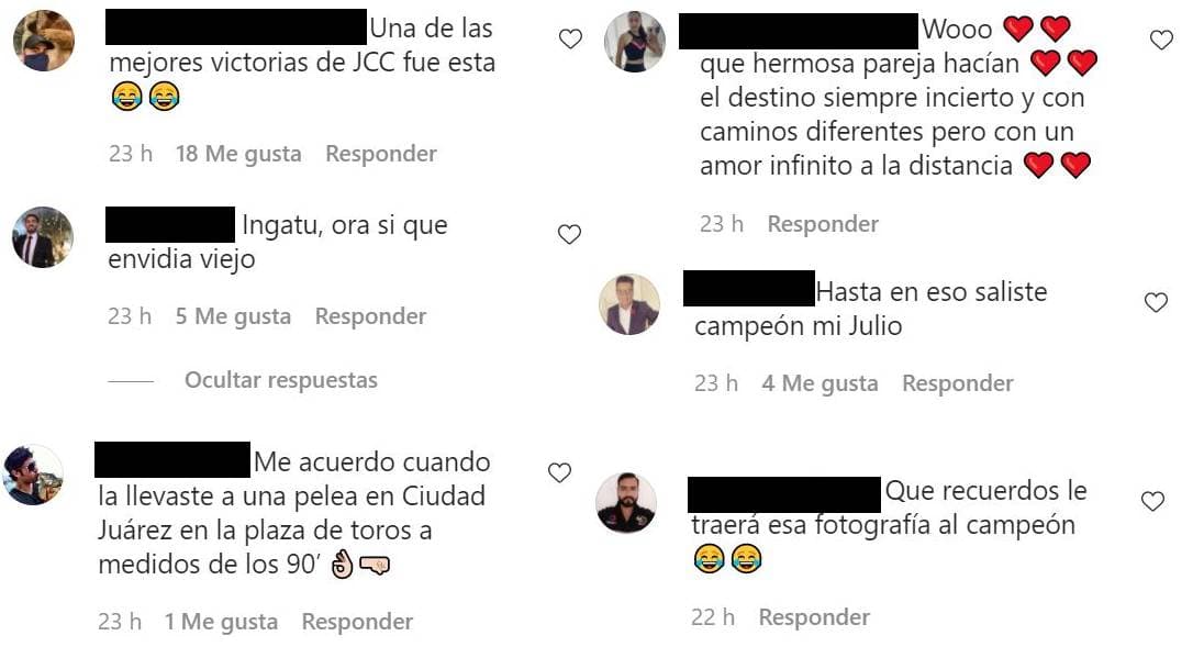 Diferentes usuarios comentaron la fotografía. El tono era distinto en cada mensaje, algunos lo felicitaban por tener una imagen junto a ella y otros daban por cierta la relación, la cual ninguno de los dos ha confirmado hasta ahora.