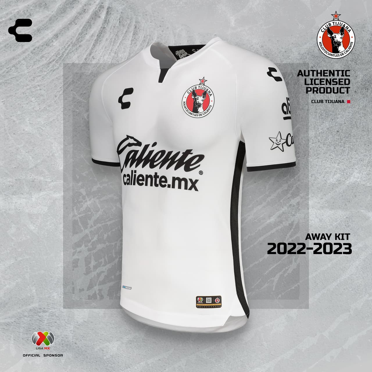 Uniforme de visitante de Xolos para el Apertura 2022 y Clausura 2023.