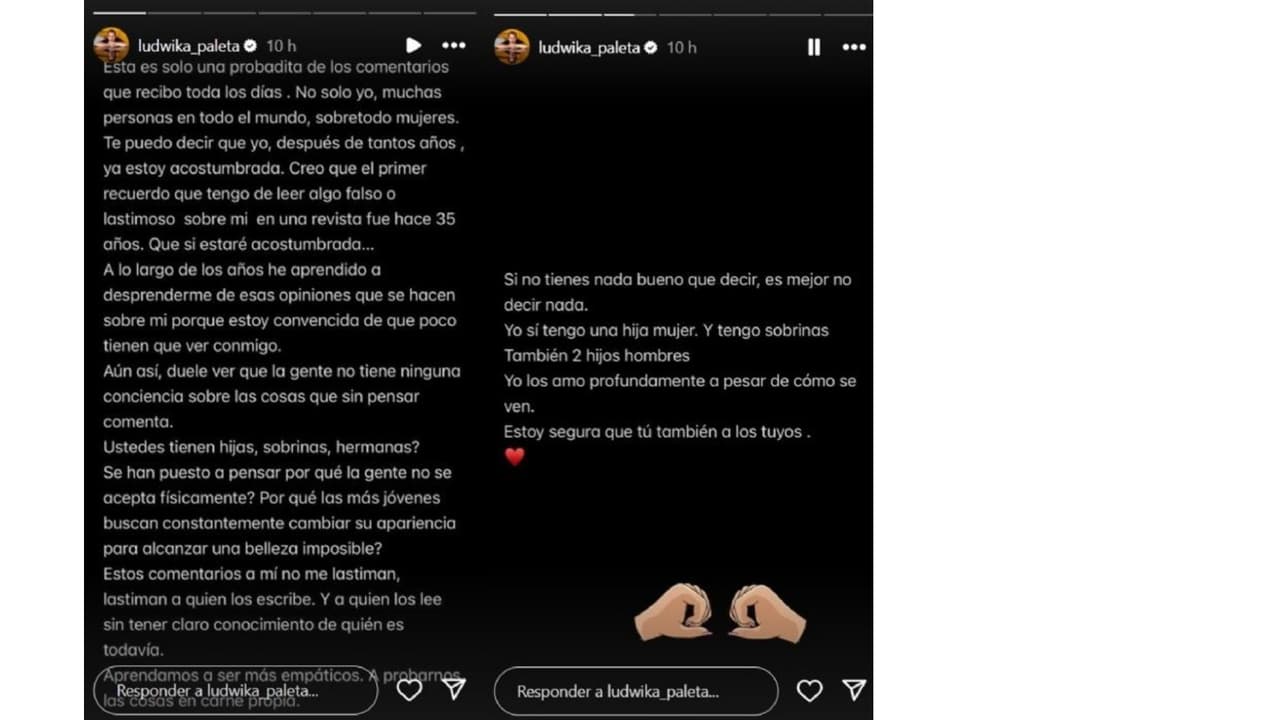 Ludwika Paleta responde a quienes la crítica en redes sociales