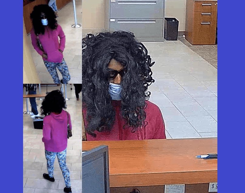 Buscan a sospechoso que se viste de mujer para asaltar banco en Durham