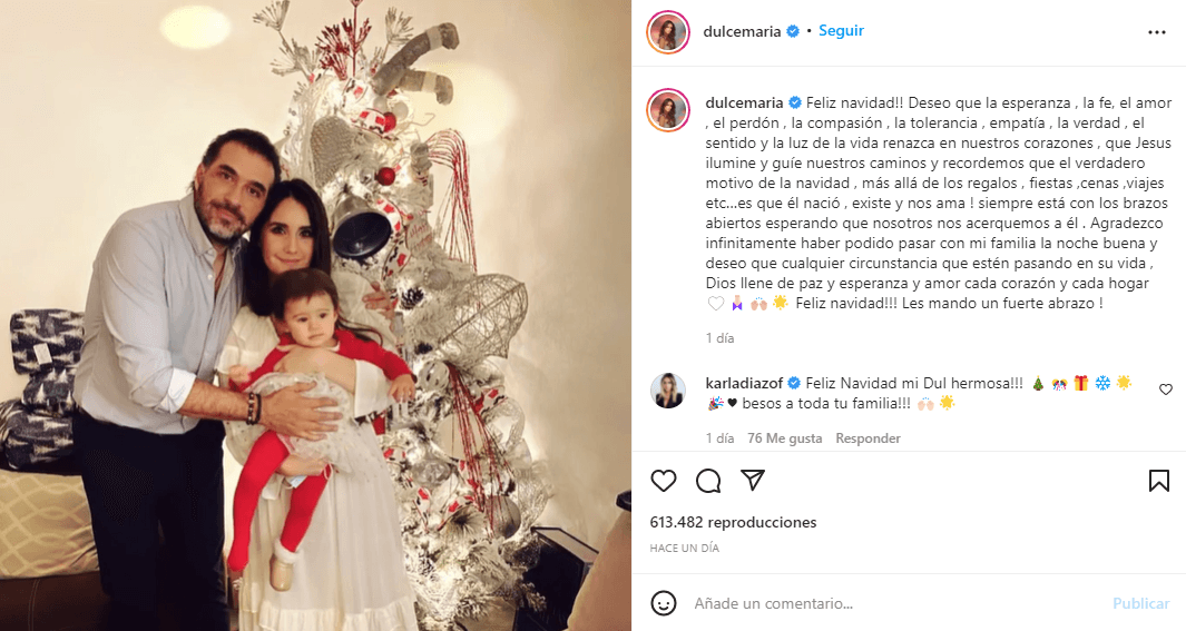 Dulce María y familia