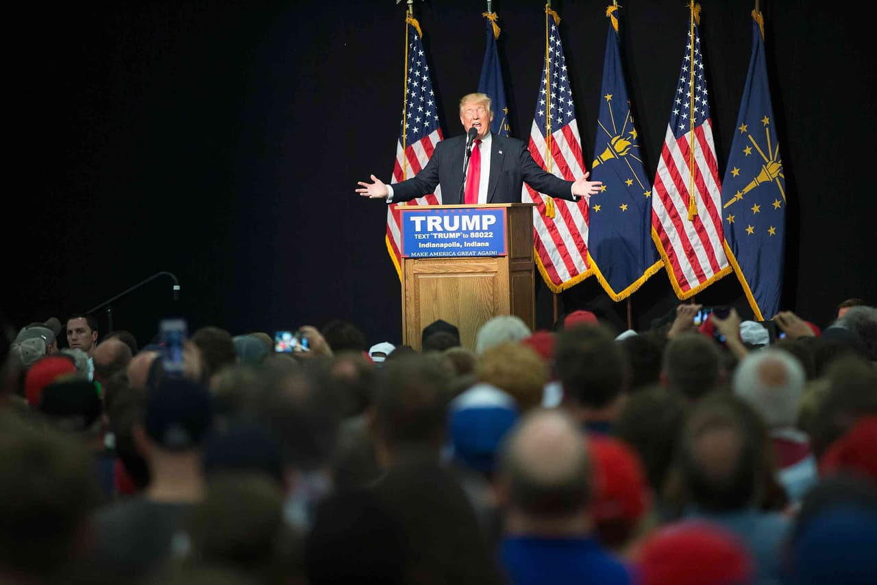 Donald Trump en la feria estatal en Indianapolis, Indiana