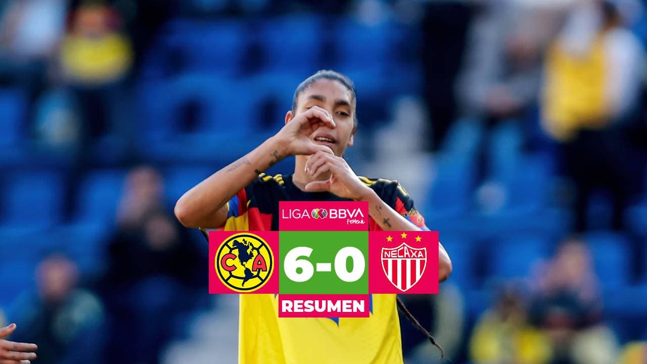 América golea a Necaxa y sigue invicto en la Liga MX Femenil