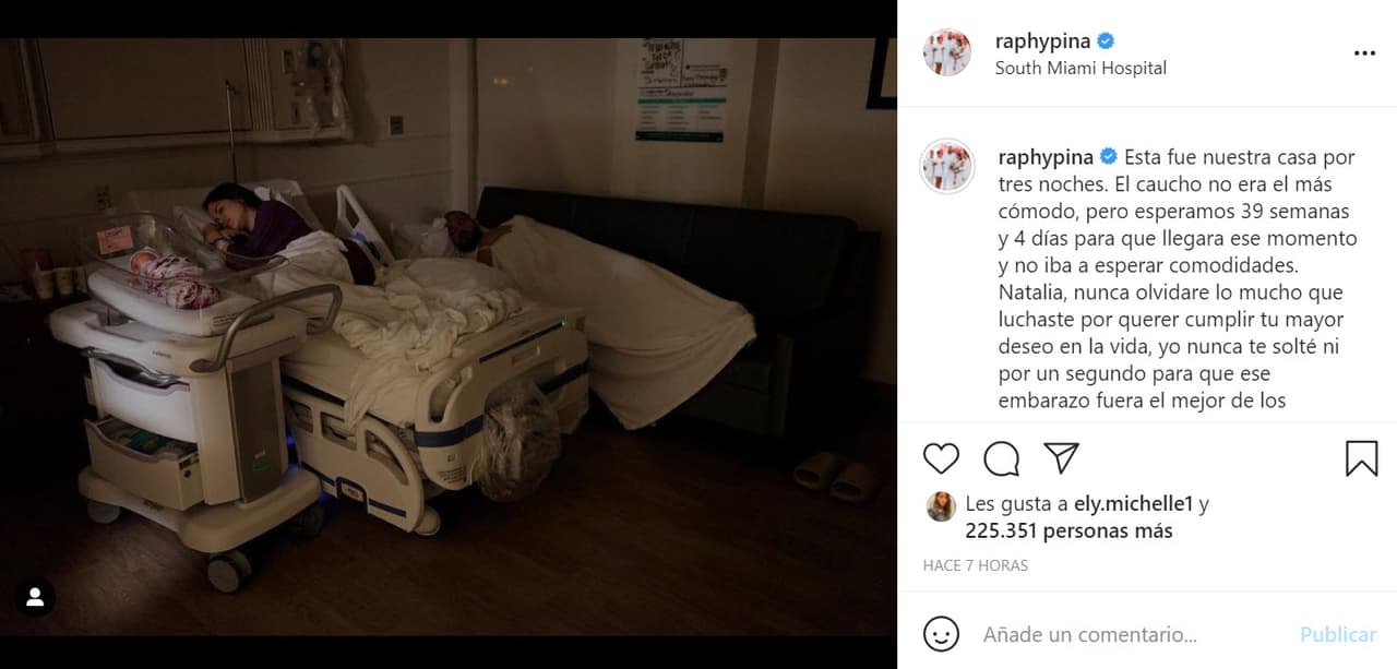 "Esta fue nuestra casa por tres noches.
<b><a href="https://www.instagram.com/p/CPSGoCXB5V5/" target="_blank">El caucho no era el más cómodo</a></b>, pero esperamos 39 semanas y 4 días para que llegara ese momento y no iba a esperar comodidades", escribió el productor junto a esta foto.
<br>