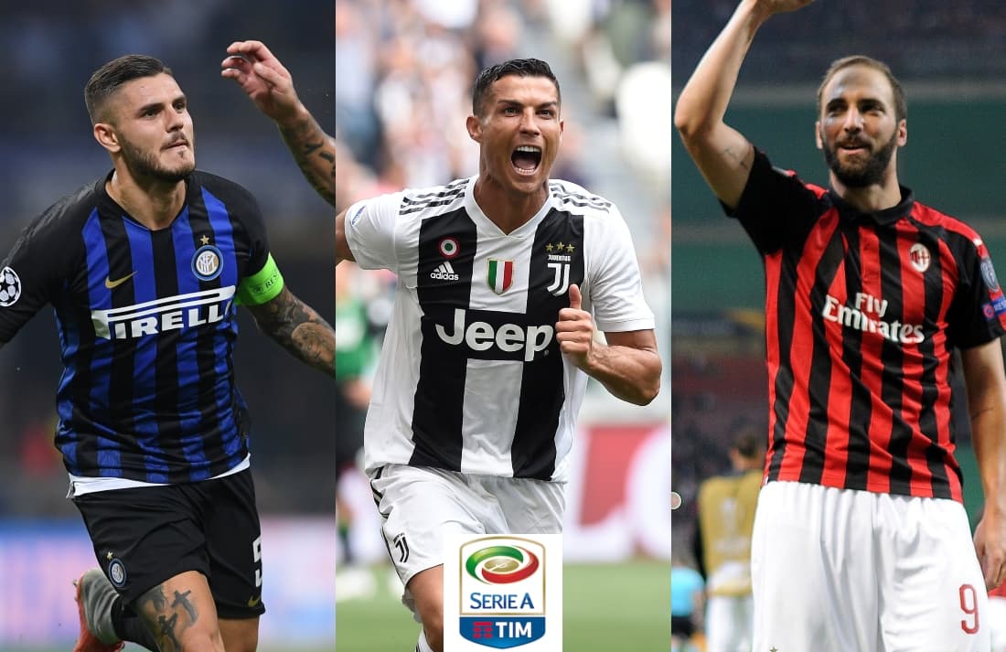 <b>Delantero: </b>Mauro Icardi (Inter de Milán), Cristiano Ronaldo (Juventus), Gonzalo Higuaín (Milán).