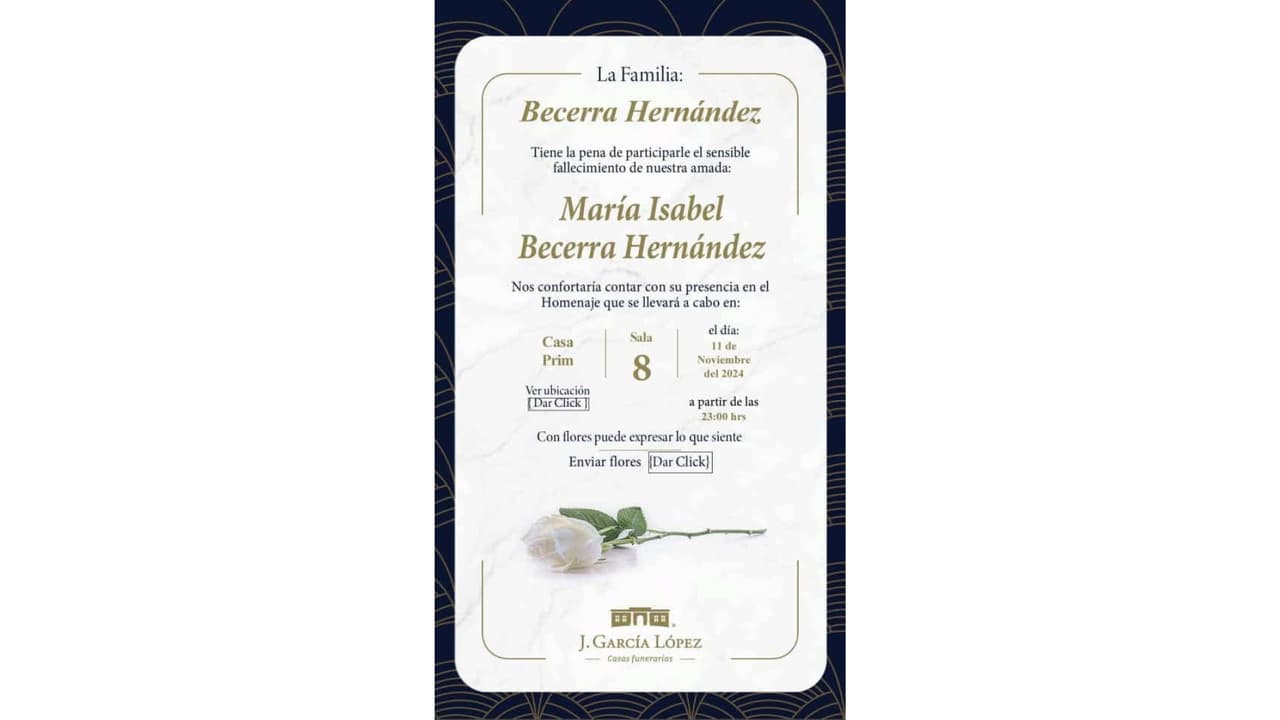 La icónica vedette falleció el 11 de noviembre.