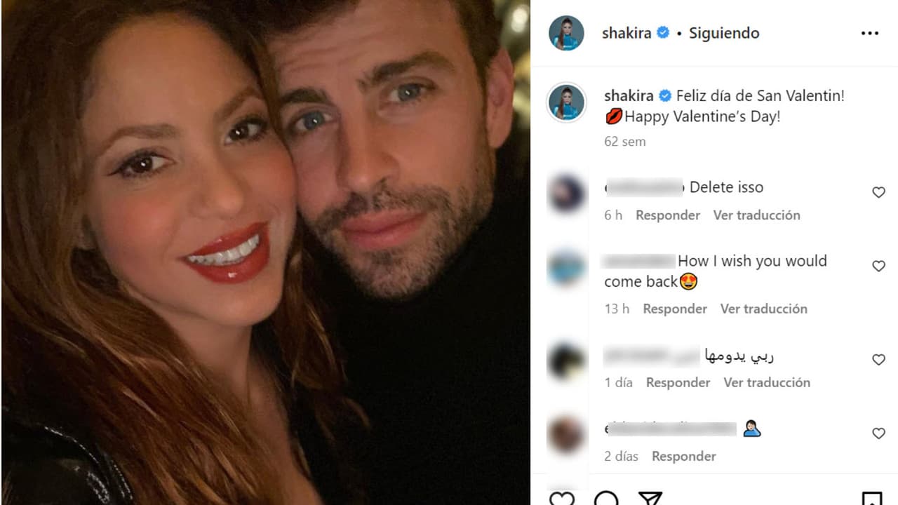 Esta es una de las fotos que Shakira aún conserva en Instagram en las que aparece con Piqué. La imagen corresponde al Día de San Valentín de 2022.