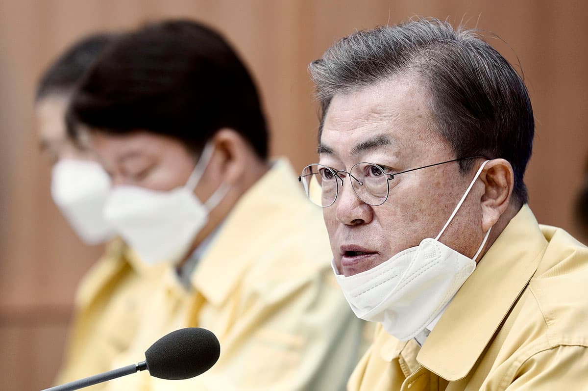 Presidente de Corea del Sur, Moon Jae-in.