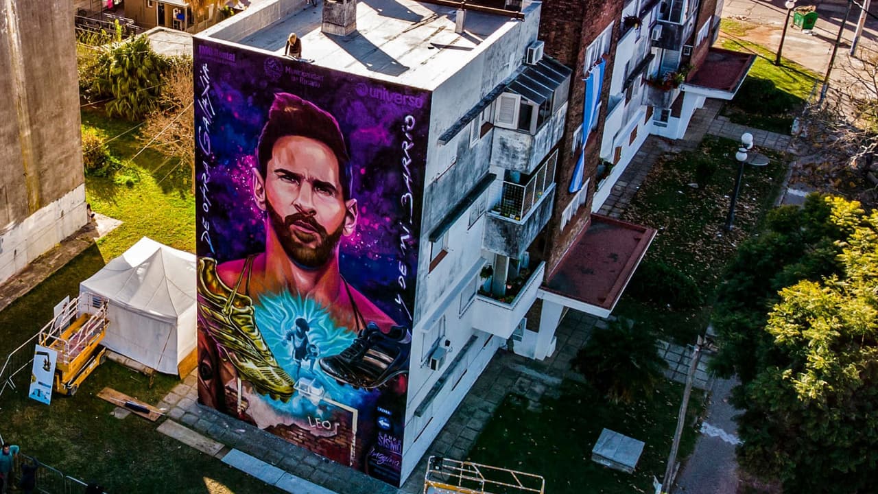¡Impactante mural dedicado a Lionel Messi!