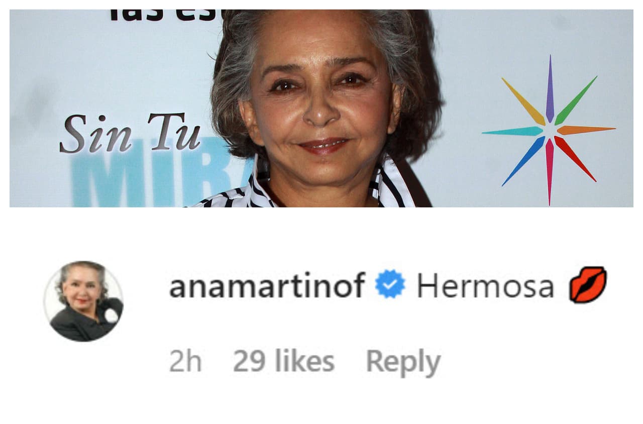 La primera actriz Ana Martin le escribió un piropo: "Hermosa". 
<br>
