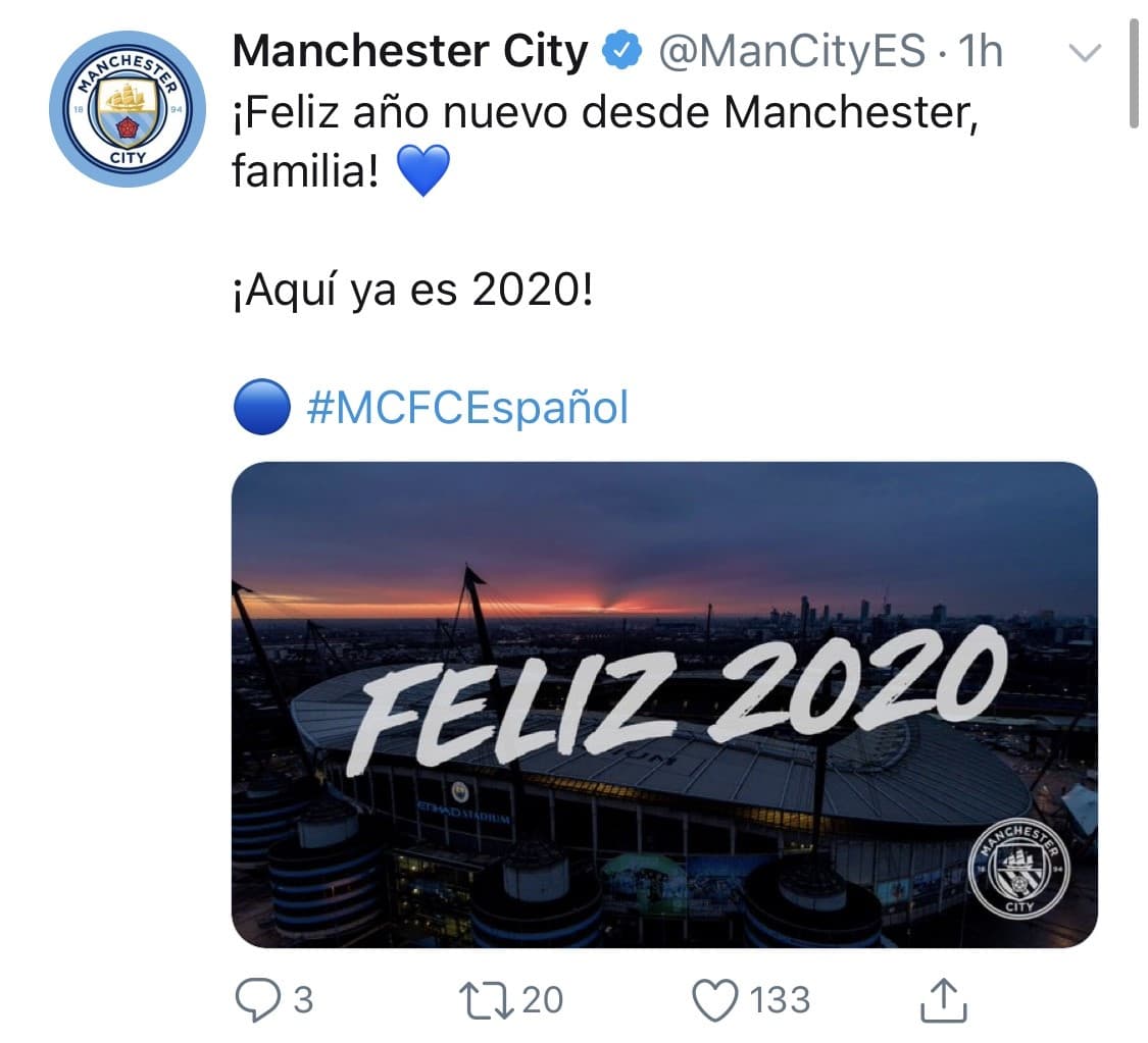 Jugadores entrenadores y clubes desean un gran 2020 a todos sus aficionados.