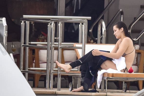 Momento de entrar al agua.