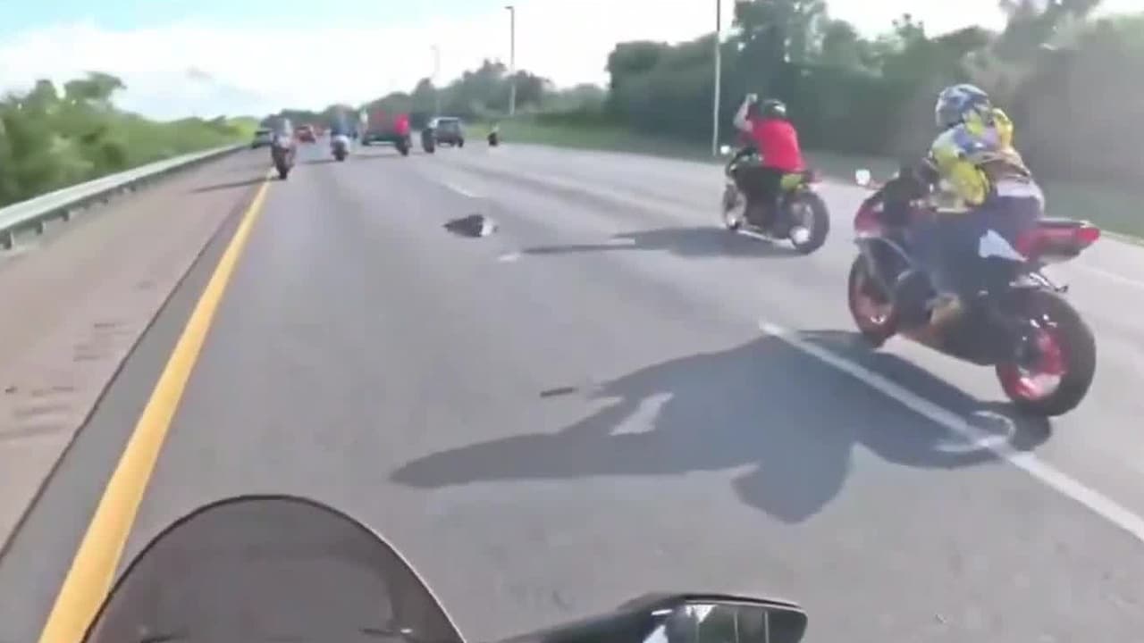 Un caimán y dos motoristas heridos, el saldo de un accidente en la Interestatal 4